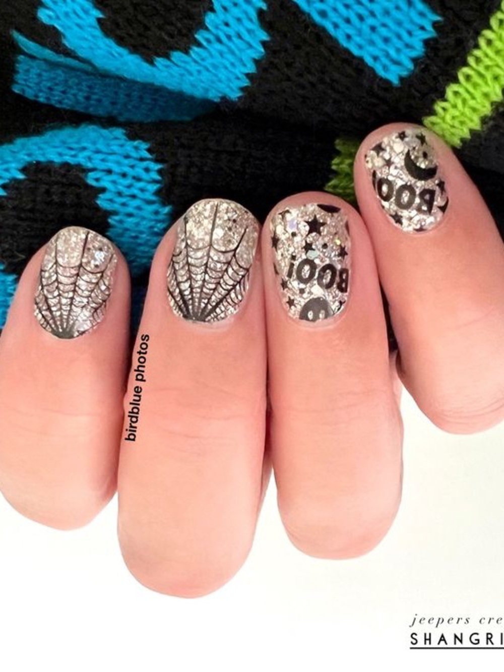 🔥 $3 add on. Color Street Silver Glitter Nail Wraps - Jeepers Creepers